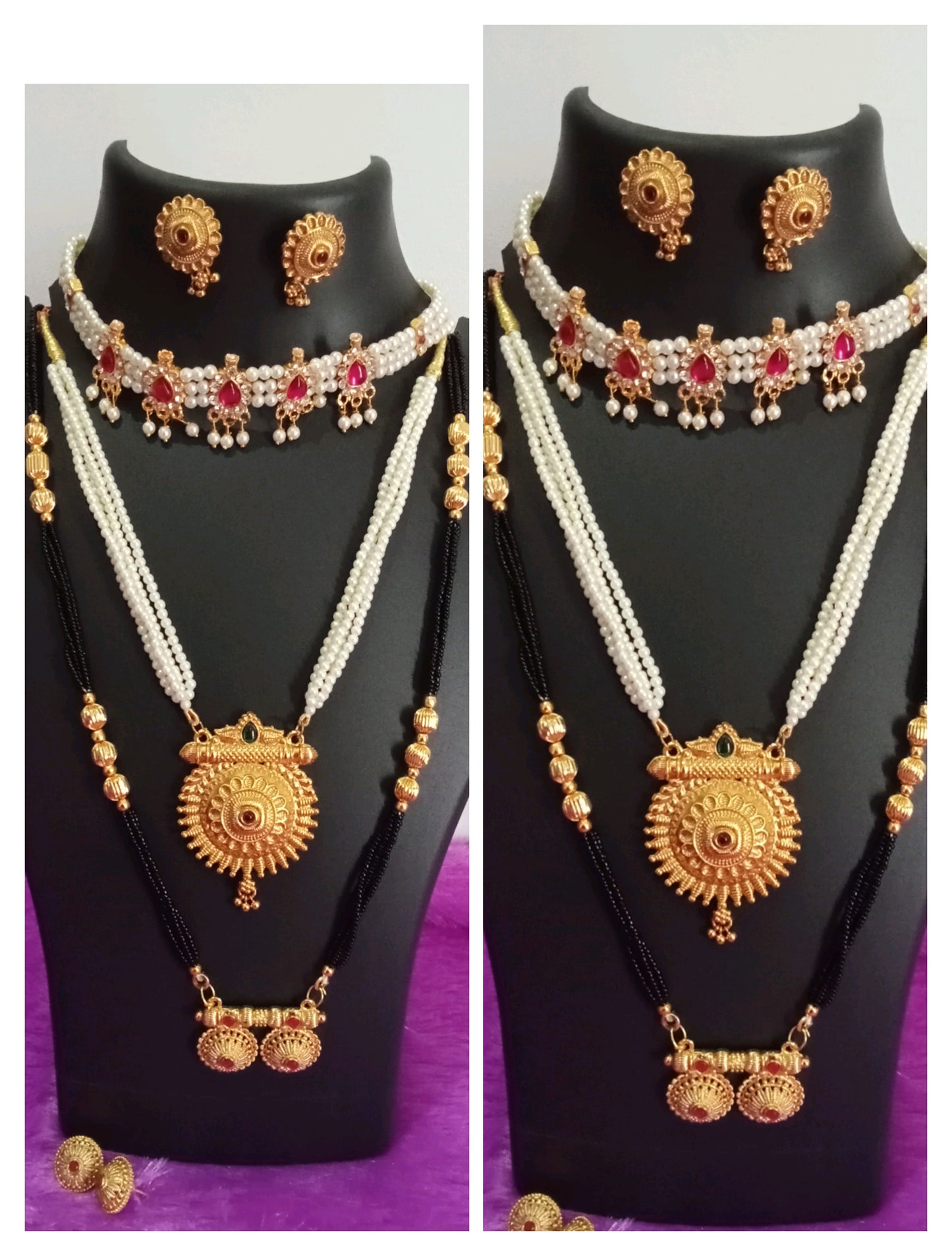 Premium quality Gauri ganpati/Mahalaxmi Jewllery Combo