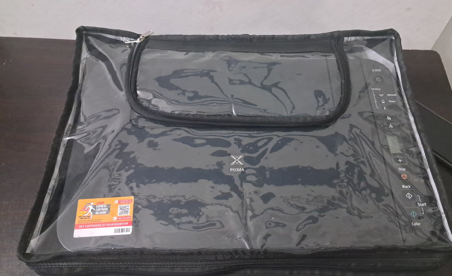 Premium Quality Printer Dust-proof Waterproof Cover with Zip | Rexin Material | Compatible with canon G3010 G2010 G3000 Series