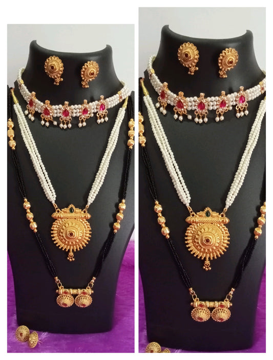 Premium quality Gauri ganpati/Mahalaxmi Jewllery Combo