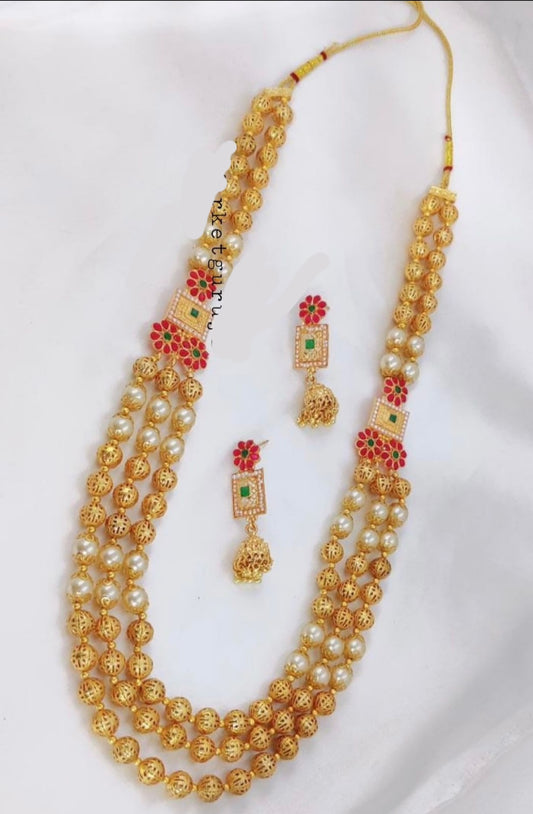 Gold Polish Set with Earring