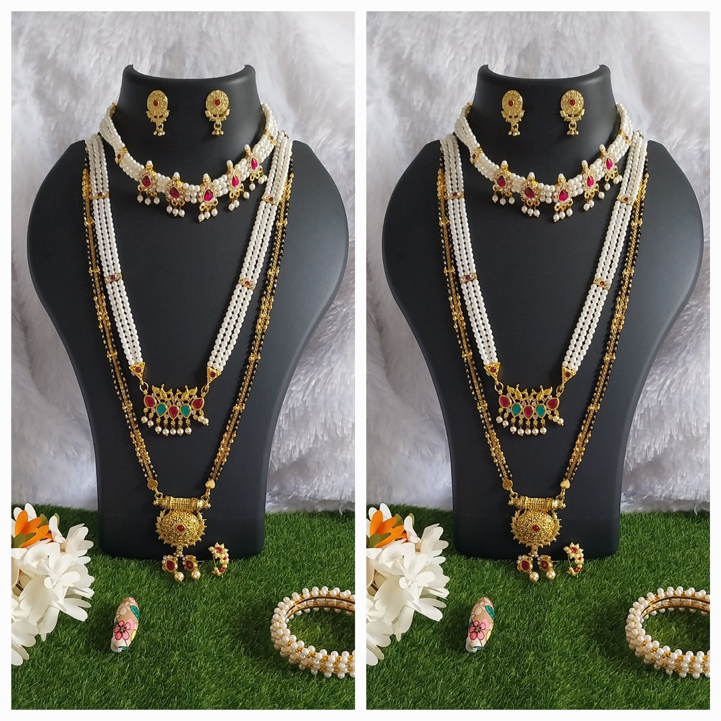 Moti Gauri Ganpati Combo free Gajara