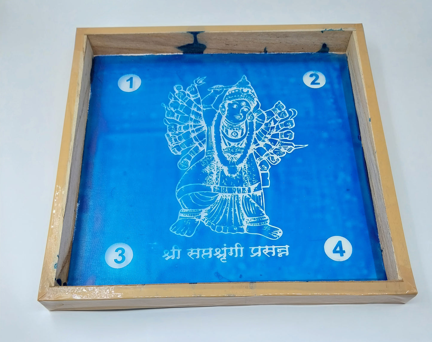 Shri Saptasurngi Mata Prasan Rangoli Stencil/ Sacha