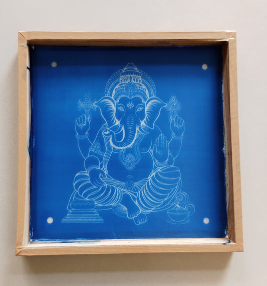 Ganpati Square Rangoli Stencil / sacha