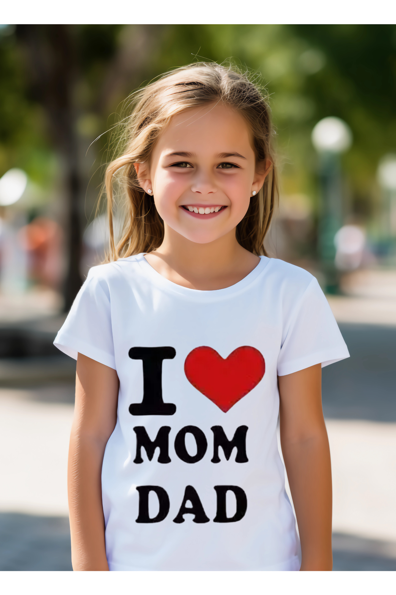 Special I Love Mom Dad Theme Kids T-Shirt