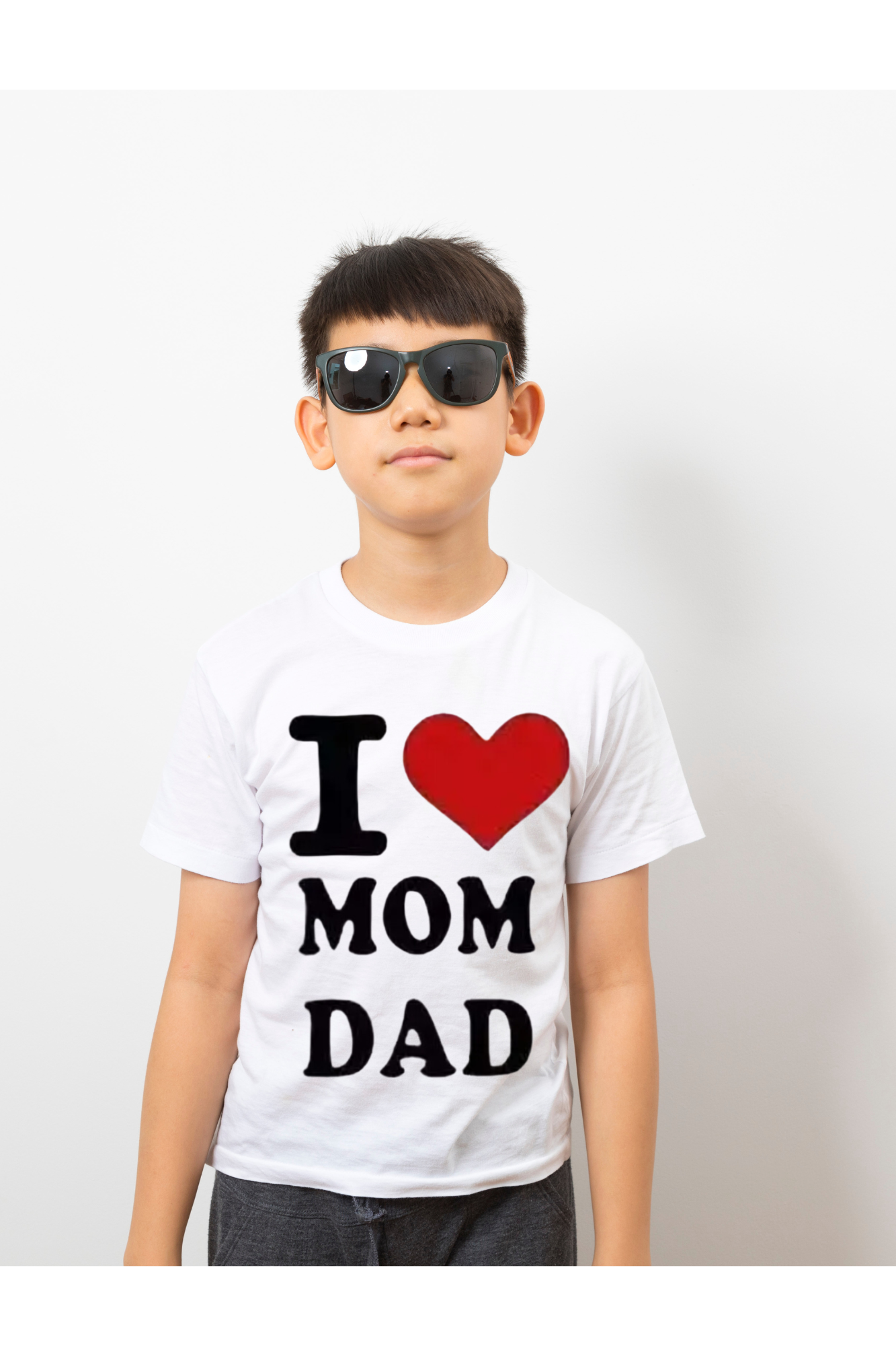 Special I Love Mom Dad Theme Kids T-Shirt